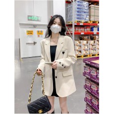 批发原版做法西装外套女小个子春季新款高级感炸街休闲爱心贴标西服