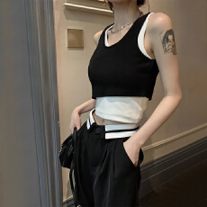 批发<b class='q'>莫代尔</b>面料 260克 两件套 运动背心女