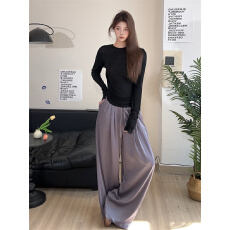 批发实拍  小个子 露背褶皱收腰显瘦长袖防晒T女<b class='q'>夏</b>季休闲百搭显瘦上衣