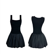 批发021ope版型赢麻收腰显瘦蓬蓬<b class='q'>裙</b>高级感公主气质连衣<b class='q'>裙</b>女小黑<b class='q'>裙</b><b class='q'>礼服</b>