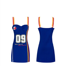 批发美式运动休闲<b class='q'>连衣裙</b>女2025夏季新款修身显瘦设计感吊带短裙包臀裙