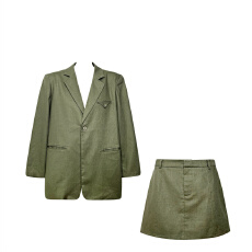 批发老钱风city walk通勤穿搭<b class='q'>气质</b>宽松<b class='q'>外套</b>上衣收腰百搭a字半身裙套装