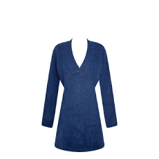 批发ALL IN十三行2024<b class='q'>冬季</b>新款修身显瘦马海毛短裙加厚V领针织<b class='q'>连衣裙</b>