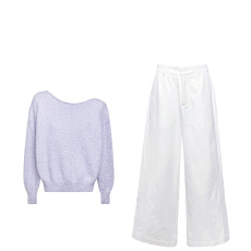 批发温柔风韩系一字肩马海毛毛衣女秋<b class='q'>冬</b>季绝美巨好看的软糯针织衫上衣