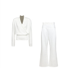 批发气质穿搭套装韩系设计感时尚收腰短款针织衫女秋<b class='q'>冬</b>休闲宽松直筒裤