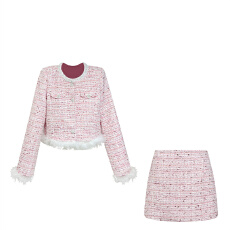 批发FENNI STUDIO千禧 原创千金感小香外套半身裙女<b class='q'>冬</b>套装高级感轻奢