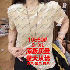 实拍实价简百搭侧开叉圆领T恤