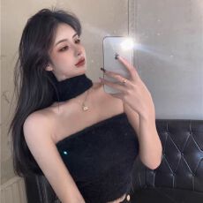 批发打底吊带背心抹胸夏季无袖辣妹上衣新款设计纯欲风性感水貂外穿
