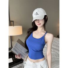 批发爆款复古<b class='q'>露</b><b class='q'>脐</b>聚拢固定杯收腰美背设计交叉绑带辣妹风韩版花朵上衣