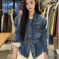 批发<b class='q'>韩国</b>东大门2026春新款韩系外套百搭单排扣设计收腰翻领短牛仔上衣
