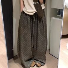 批发<b class='q'>正品</b>新款气质碎花阔腿休闲裤女秋冬季百搭直筒显瘦松紧腰长裤子