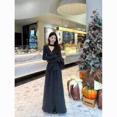 批发2025新款本命年战袍春节chic别致红色毛衣套装裙子一整套过年穿搭