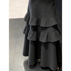 批发减龄设计感复古荷叶边蛋糕裙女2026年春季不规则中长款显瘦半身裙