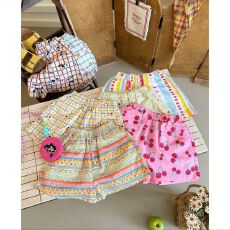 批发儿童沙滩裤夏季新款洋气动物印花透气短裤女童宝宝宽松休闲五分裤