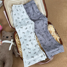 批发<b class='q'>女童</b>夏<b class='q'>季</b>2026新款冰丝裤子小童洋气<b class='q'>休闲裤</b>幼儿园可爱印花喇叭裤潮