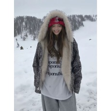 批发巨好看豹纹加厚棉服女冬季新款情侣座山雕外套<b class='q'>街头</b>风宽松保暖棉衣