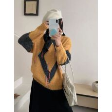 批发复古菱格针织<b class='q'>打底衫</b>毛衣女款秋冬2025<b class='q'>大码</b>胖mm宽松设计感流苏上衣