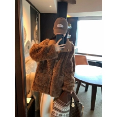 批发大白咩BWR悄然心动双面穿绵羊毛毛呢外套女秋冬气质翻领上衣