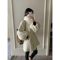 批发2025冬新款韩版国标白鸭绒金丝绒<b class='q'>甜美</b>显瘦羽绒内胆女保暖狐狸围脖