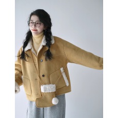 批发巧丽莎皮毛一体羊羔毛绒绒外套女冬季保暖绝美巨好看的<b class='q'>机车</b>服上衣