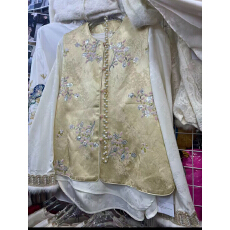 批发新中式重工刺绣夹棉马甲女2025冬季<b class='q'>新款</b>国风圆领盘扣坎肩马夹<b class='q'>背心</b>