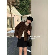 批发棕色羊羔毛皮毛一体外套女冬季2025新款软糯慵懒韩系<b class='q'>百搭</b>保暖上衣