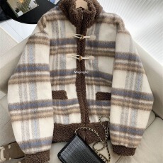 批发美拉德秋季穿搭2025秋冬季加厚羊羔毛外套女韩版宽松百搭ins<b class='q'>上衣</b>