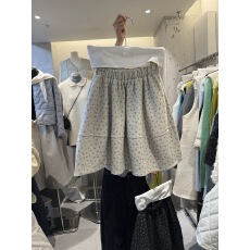 批发2025年冬季新款韩版十三行宽松高腰通勤风减龄显瘦百搭碎花半身裙