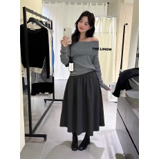 批发2025十三行早秋新款气质优雅立体剪裁赫本风<b class='q'>伞</b><b class='q'>裙</b>半身<b class='q'>裙</b>