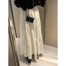 批发韩系2025秋冬新款磨毛保暖<b class='q'>白色</b>半裙<b class='q'>长裙</b>子蛋糕裙显瘦松紧腰仙女裙