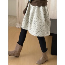 批发此外 碎花阔版花苞裙女2025冬季新款加厚森系气质半身裙宽松裙子