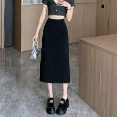 批发黑色半身裙女春季西装通勤a字长裙小个子显瘦高腰包臀裙2026新款