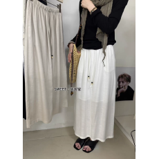 批发甜甜家半身裙女<b class='q'>夏</b>季简约百搭松紧腰抽绳a字半身裙中长裙6181