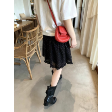 批发复古波点花边半身裙女夏季新款松紧腰显瘦<b class='q'>百搭</b>中长裙