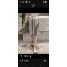 批发气质高级感撞色拼接印花半身裙女夏季新款简约通勤百搭减龄a字裙