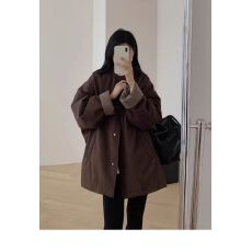 批发韩系轻薄加棉棉服2025<b class='q'>秋</b>冬季爆款立领休闲宽松加厚保暖风衣