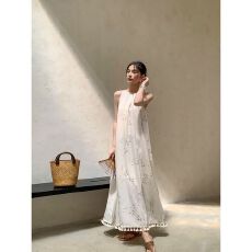 批发新中式<b class='q'>流苏</b>步摇<b class='q'>连衣裙</b>女2026夏季新款气质清冷感复古改良a字长裙