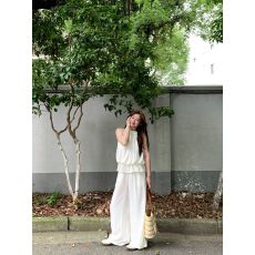 批发2026新款夏季简单大方得体裙裤套装法式新品无袖巨好看<b class='q'>女</b>连衣裙子