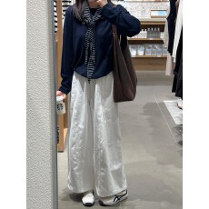 批发日系慵懒松弛感白色<b class='q'>阔腿裤</b>女大码胖mm春季宽松显瘦弯刀九分休闲<b class='q'>裤</b>