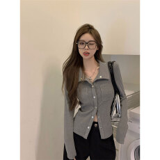 批发<b class='q'>t</b><b class='q'>恤</b>女春秋款设计感<b class='q'>显瘦</b>辣妹polo衫长袖上衣开衫
