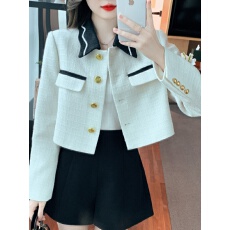 批发法式名媛小香风外套<b class='q'>女</b>春秋高级感2025新款小个子短款赫本西装上衣