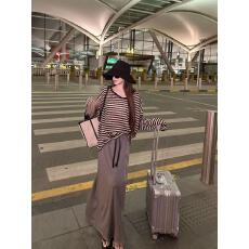 批发熙米Simmy 自由慵懒度 宽松抽绳设计半身裙 慵懒轻薄莫代尔长裙子