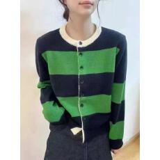 批发2025秋冬新款<b class='q'>女装</b>女士条纹毛衣开衫女针织外套爆款秋冬内搭可外穿