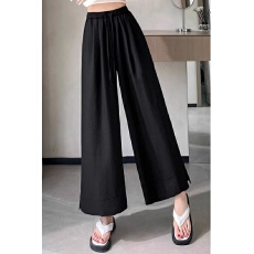 批发【新港棉原版做工】新版大码开叉防晒阔腿裤宽松九分休闲裤