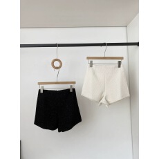 批发新款法式小个子简约高级感小香风靴裤时尚高腰显瘦休闲阔腿短裤