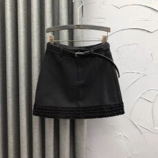 批发气质咖啡色高腰<b class='q'>西装</b>料短裙女秋冬时尚洋气减龄A字半身包臀裙子