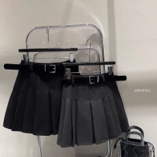 批发气质JK学院风小个子A字毛呢<b class='q'>短裙</b>秋冬季新品时尚显瘦<b class='q'>高腰</b>百褶裙