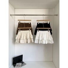 批发复古时尚百搭高腰荷叶边蛋糕裙女秋<b class='q'>冬</b>季新款通勤百搭蕾丝A字短裙