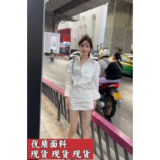 批发白色<b class='q'>衬衫</b>连衣裙女春装2024年新款高级感穿搭盐系轻熟气质短裙子