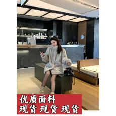 批发月影少女立领环保皮草冬仿狐狸毛毛<b class='q'>外套</b>皮毛一体<b class='q'>大衣</b>小火山努努